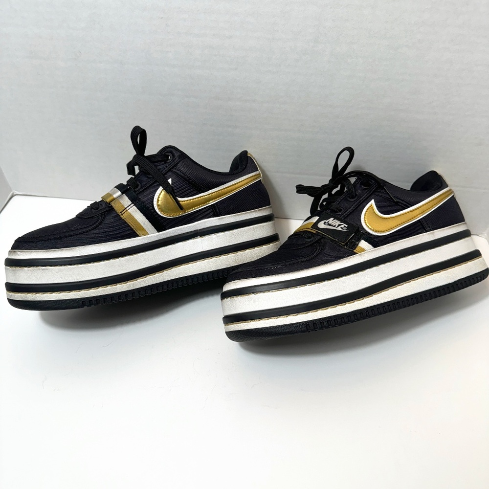 Nike Vandal Double Stack 2K Black with Metallic Gold - Women Size 10